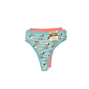 Women's Peanuts Snoopy Cartoon Thong String Panties Size L (12-14)